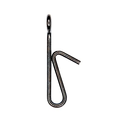 Cox & Rawle PRO-Rig Stainless Rig Clips 90-degrees Up-turned Extra Long Black Nickel 60lbs 15pk